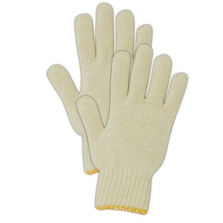 Magid Machine Knit Gloves, Natural, 12 PK 93C